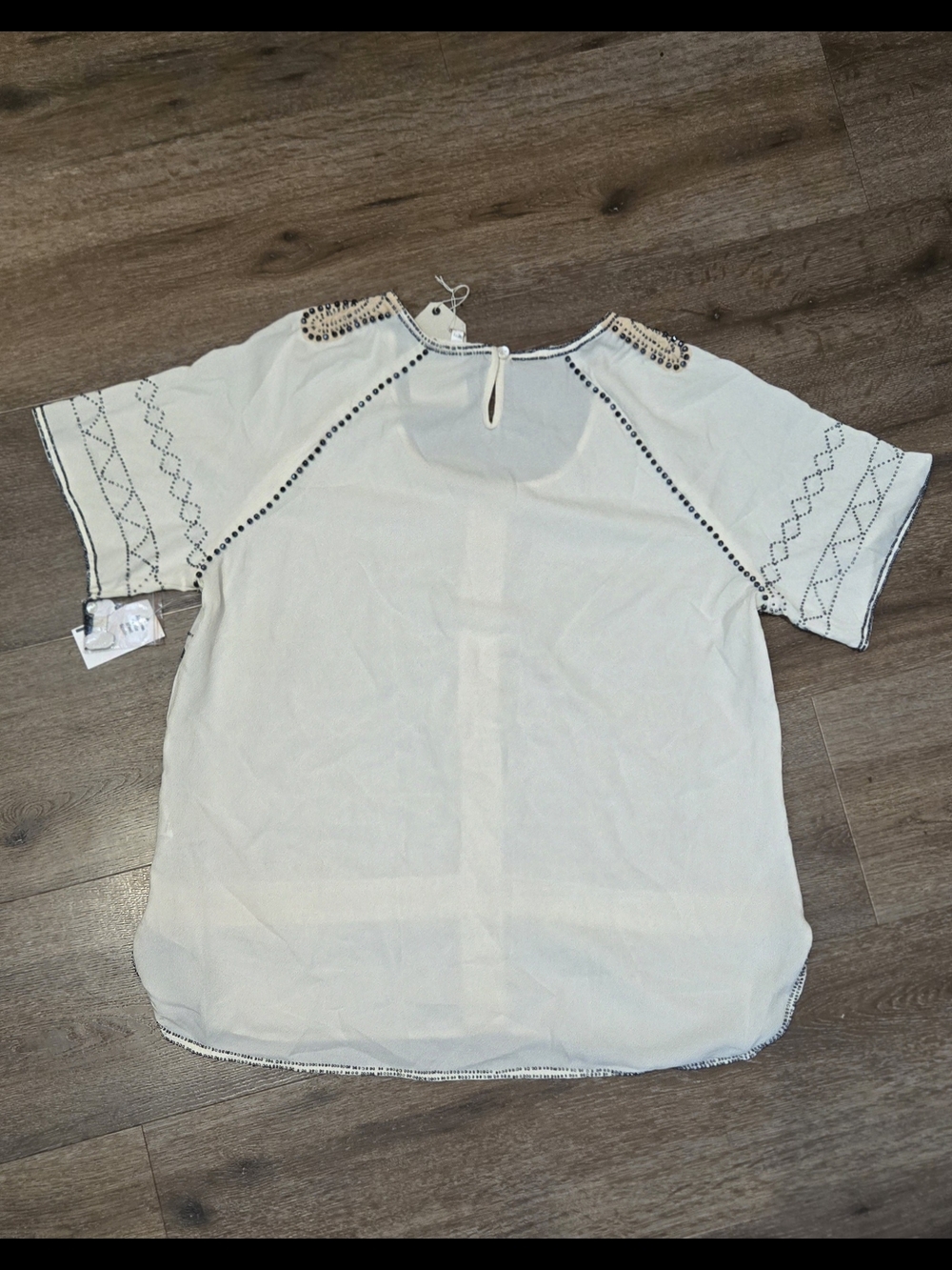 NWT Boho Embroidered & Studded Tunic Top-Size XL - Picture 5 of 6